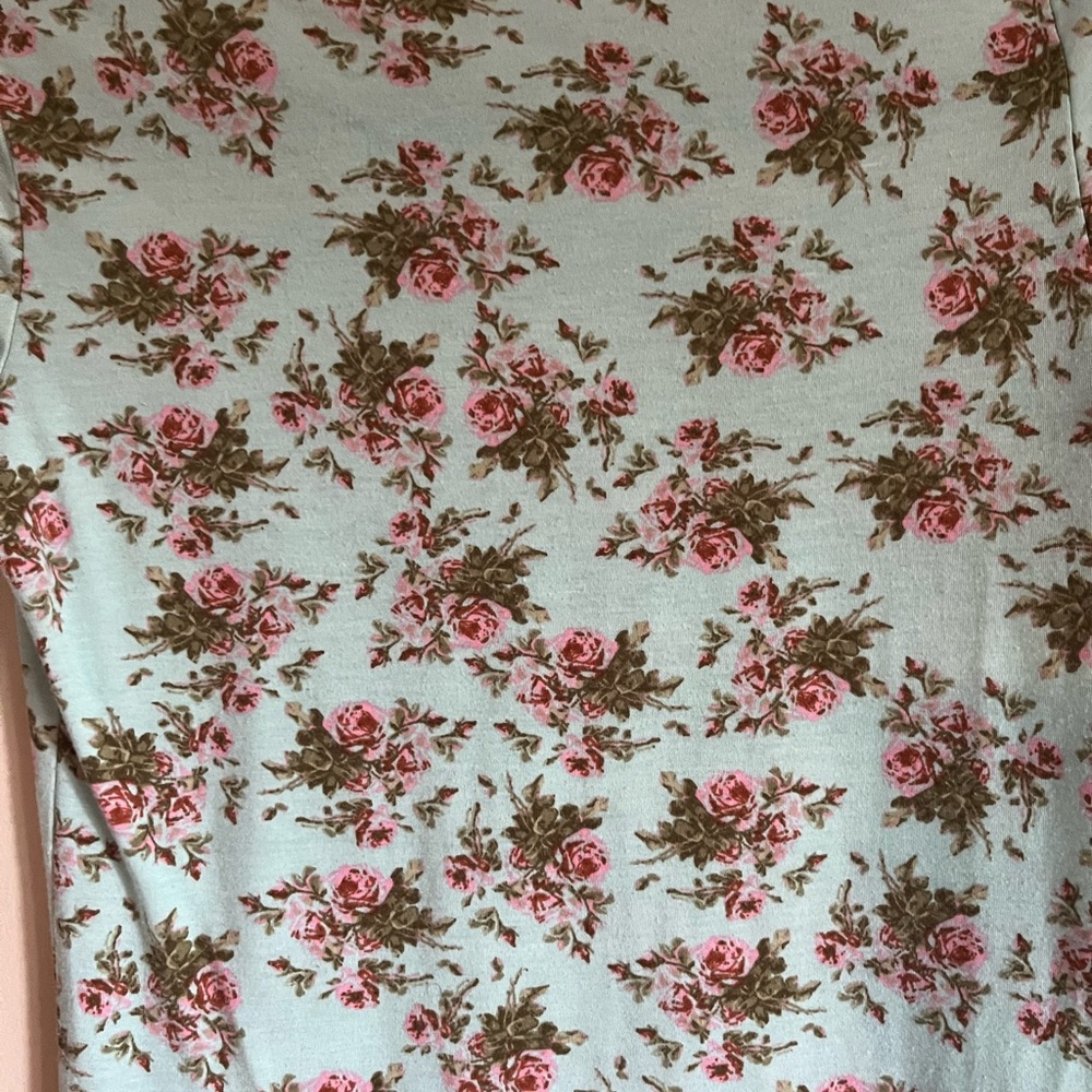Lularoe Unicorn floral on mint green xs - Picture 4 of 7